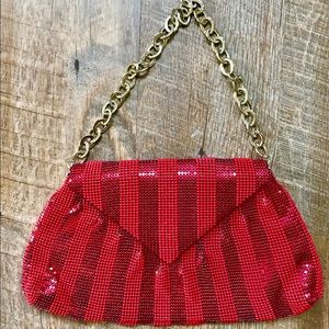 BCBG MaxAzria Red stripe shoulder bag